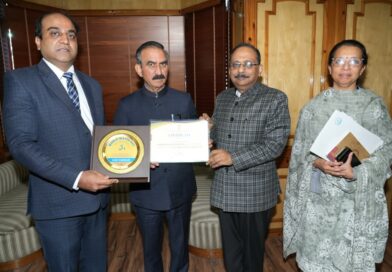 प्रमुख एवं मध्यम सिंचाई गणना को पूरा करने पर हिमाचल सम्मानित